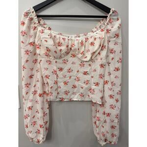 Abound Floral cropped top
